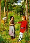 John Everett Millais Famous Paintings - The Woodman's Daughter